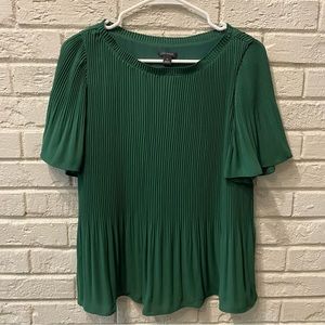 Ann Taylor Green Pleated top